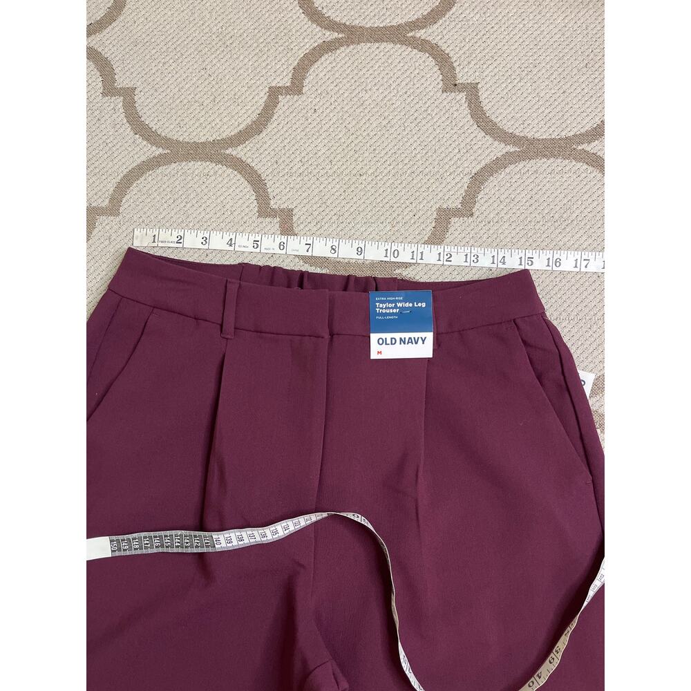Old Navy Extra High Rise Taylor Wide Leg Trouser, Cherry Bark, size medium, NWT - Picture 5 of 15